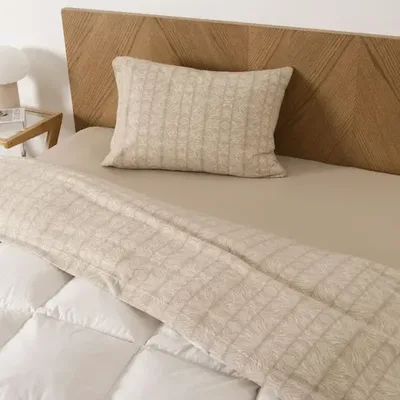 Set De Sábanas De Polar Estampadas 1.5 Plazas Verde Oscuro