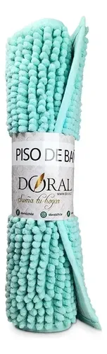 Alfombra De Baño Chenille Antideslizante 40x60cm Coral Claro