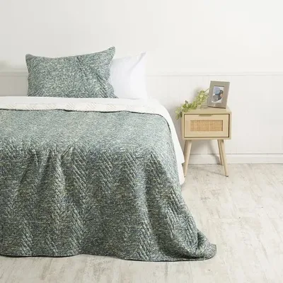 Quilt Sherpa Estampado 1.5 Plazas Poliéster Suave