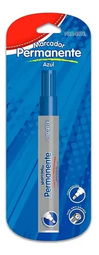 Plumón Permanente Punta Biselada Azul Proarte