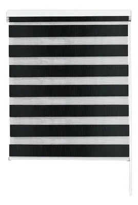 Cortina Roller Duo Negra 180x220cm Poliéster Negro