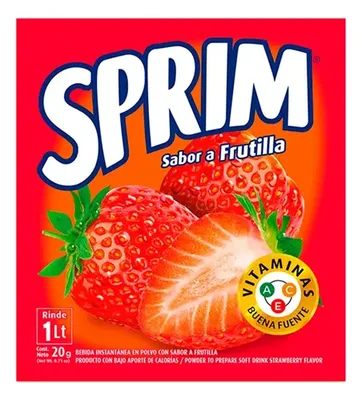 Jugo En Polvo Frutilla Sprim 20g Bebida