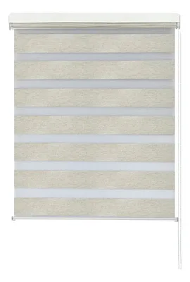 Cortina Roller Duo 120x250cm Poliéster Crudo Coral Claro