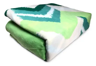 Set De Sábanas Polar 1.5 Plazas Térmicas Estampadas Verde Oscuro