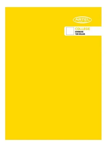 Cuaderno College Croquis 100 Hojas Tapa Blanda Amarillo