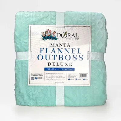 Manta Flannel Térmica Poliéster Suave Turquesa