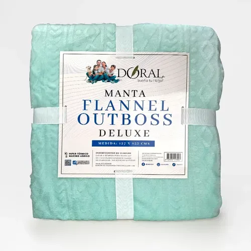 Manta Flannel Térmica Poliéster Suave Turquesa