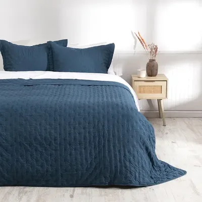 Quilt Ultra Sevilla Poliéster 2.5 Plazas Azul