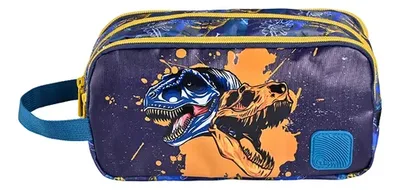 Estuche Escolar Roma T-rex Torre 3 Compartimentos