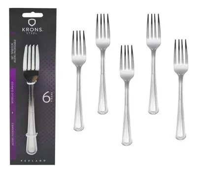 Set De Tenedores Acero Inoxidable Perlado