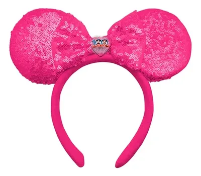 Cintillo Orejas Minnie Rosado Disney 100 Años Coral Claro