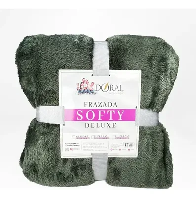 Frazada Softy Térmica 2 Plazas Poliéster Verde