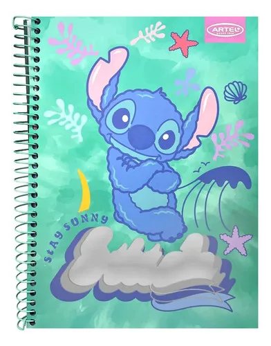 Cuaderno Espiral 150 Hojas Tapa Dura Escolar Verde Agua / Azul