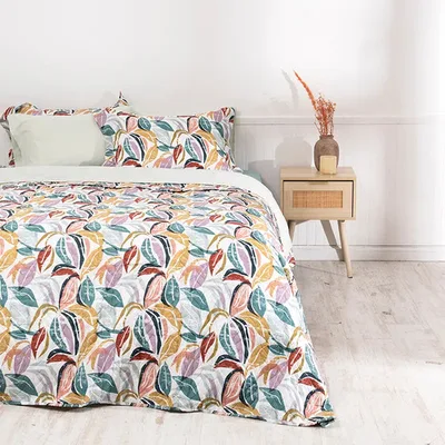 Set De Sábanas Y Quilt Estampado 2.5 Plazas Poliéster