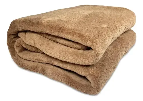 Frazada Flannel Térmica 2 Plazas Poliéster Coral Claro
