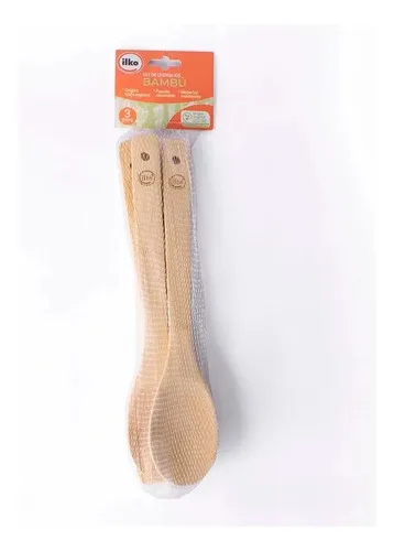 Set Utensilios De Bambú Natural Ecológico