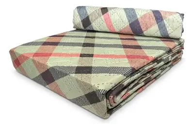 Quilt Hotpress Estampado 1.5 Plazas Poliéster Coral Claro