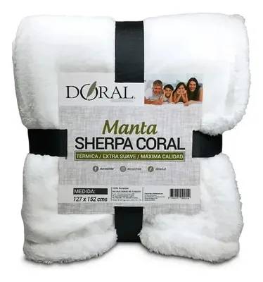 Manta Sherpa Térmica Poliéster Suave Coral