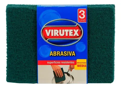 Esponja Abrasiva Multiuso Fibra Limpieza Cocina