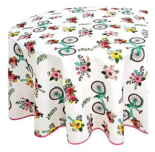 Mantel Redondo Poliéster 180cm Mesa Comedor