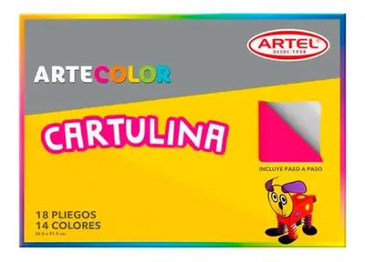 Cartulinas Artecolor 18 Hojas Multicolor Coral Claro