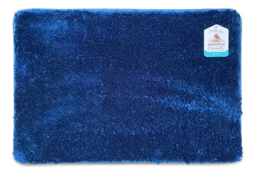 Piso De Baño Marbella Velvet Antideslizante Azul