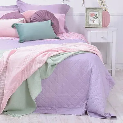 Quilt Cordoba 2 Plazas Reversible Poliéster Lila