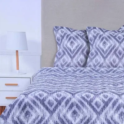 Quilt Reversible Poliéster 1.5 Plaza Estampado Coral Claro
