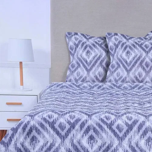 Quilt Reversible Poliéster 1.5 Plaza Estampado Coral Claro