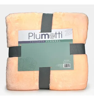 Frazada Flannel Térmica 1.5 Plazas Poliéster Coral Claro
