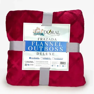 Frazada Flannel Poliéster Térmica 1.5 Plazas Coral Claro