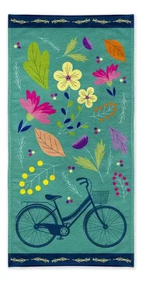 Toalla De Playa Velour Algodón 70x140cm Coral Claro
