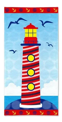 Toalla De Playa Velour Algodón 70x140cm