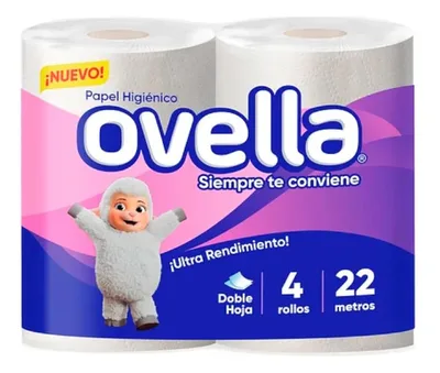 Papel Higiénico Doble Hoja 4 Rollos 22 Metros