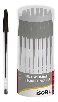 Lápiz Bolígrafo 0.7mm Tinta Negra Isofit Negro