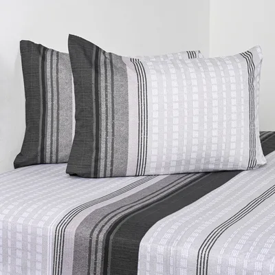 Set De Sábanas Estampada 200 Hilos Polycotton 2 Plazas Verde Oscuro