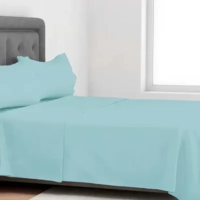 Set De Sábanas Silver Family 2.5 Plazas Poliéster Turquesa Turquesa