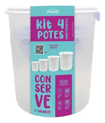 Set Contenedores Redondos Plástico Alimentos