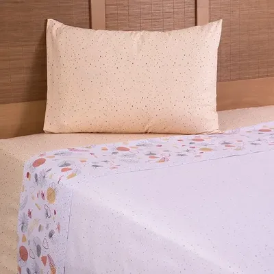 Set De Sábanas Estampada 144 Hilos 1.5 Plazas Algodón Poliéster