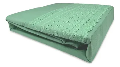Set De Sábanas Broderie Simone 2.5 Plazas Algodón Verde