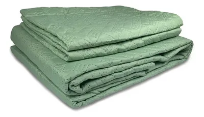Quilt Liso 2 Plazas Poliéster Azul Azul