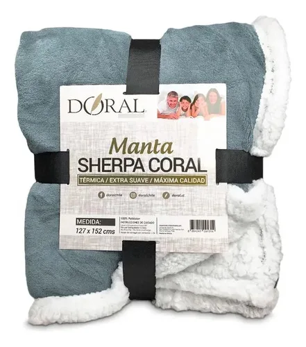 Manta Sherpa Térmica Poliéster Suave Coral