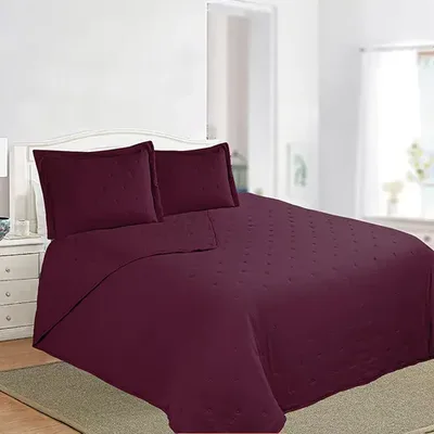 Quilt Juliett Liso 1.5 Plazas Poliéster Púrpura Coral Claro