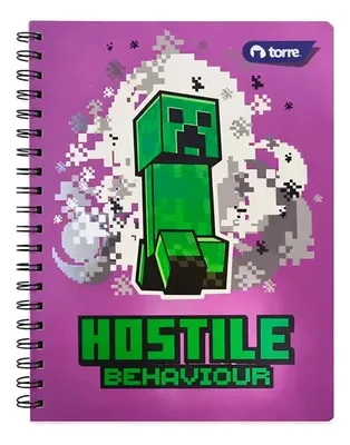 Cuaderno Universitario Minecraft Espiral 7mm 100 Hojas