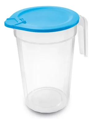 Jarra De Plástico Con Tapa 2.5 Litros Cristalux Coral Claro