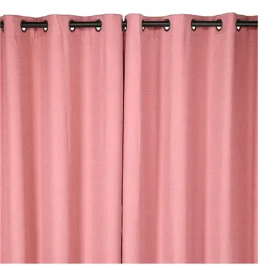 Set Cortinas Blackout Térmicas 2 Paños Poliéster Coral Claro