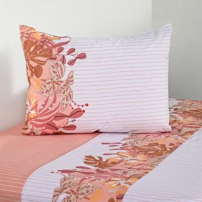 Set De Sábanas Estampadas 144 Hilos 1 Plaza Polycotton Verde Oscuro