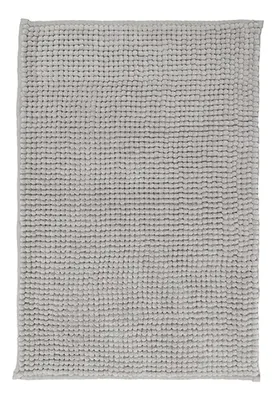 Piso De Baño Shaggy Flannel Poliéster Gris Gris