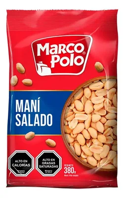 Maní Salado Marco Polo 380g Snack