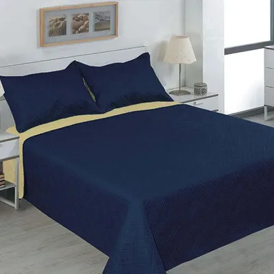 Quilt Hotpress Liso Bicolor 1.5 Plazas Poliéster Coral Claro